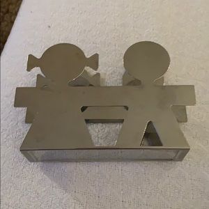 ALLESSI Napkin/letter holder, stainless steel